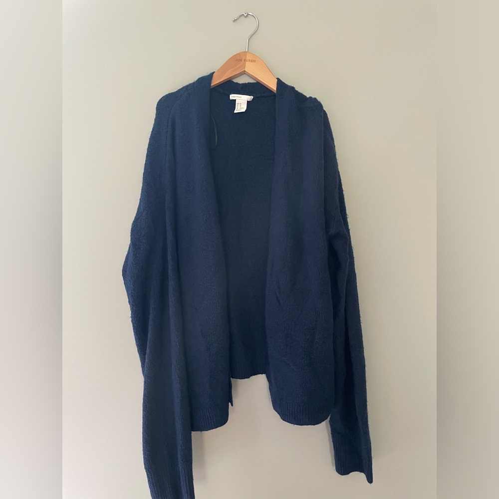 H&M Basic // Navy Blue Oversized Cardigan
